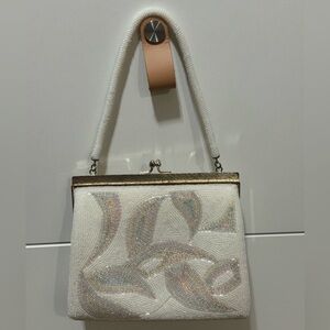 Vintage beaded bag with pastel details